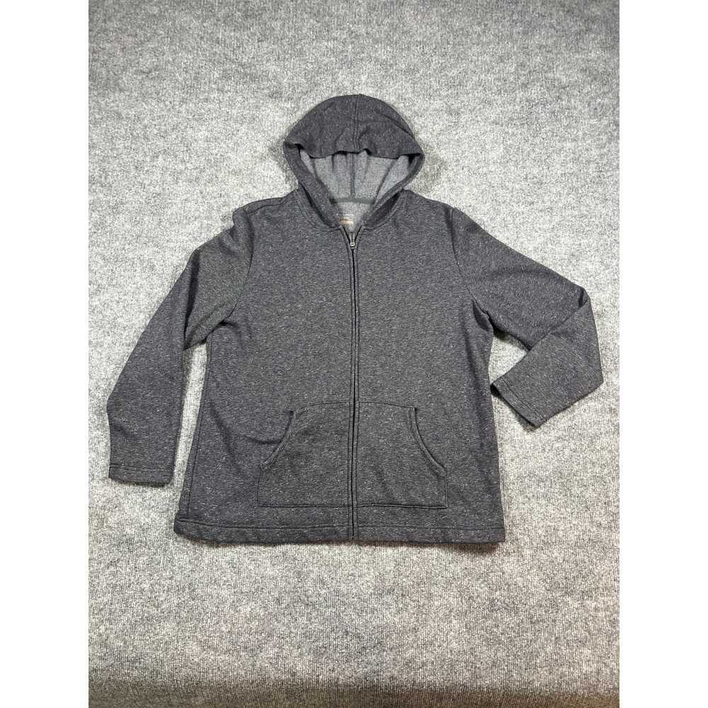 Tek Gear Hoodie Mens XL Charcoal Gray Full Zip Long Sleeve Pockets Fleece Lined